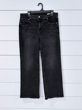 AYR The Secret Sauce Jeans 32 Black Wash Straight High Rise Designer Denim